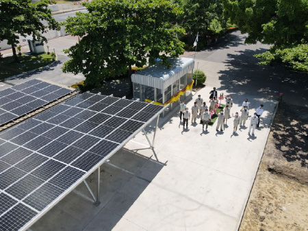 Solar panels installed on the premises